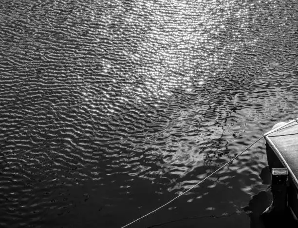 Photo of Boat, rope and sunlight.