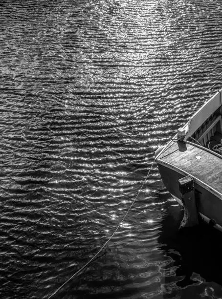 Photo of Boat, rope and sunlight.