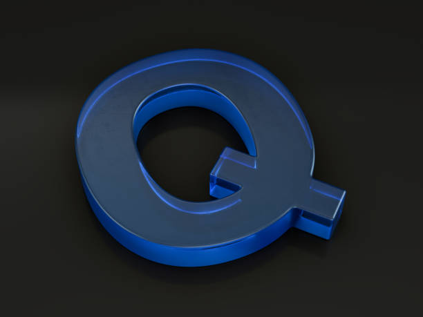 istock Glass letter Q on black 1207064679