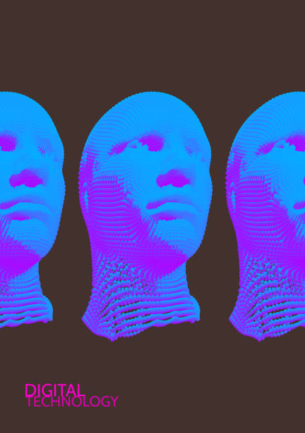 istock Group of people for design. Abstract digital human head. Futuristic background. Vector Illustration for advertising, marketing or presentation. 1207066111