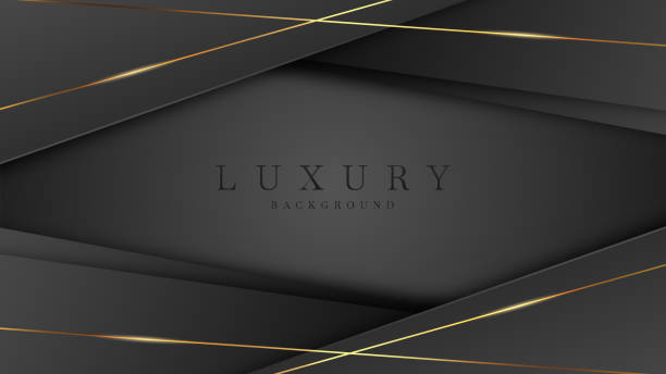 istock Luxury Gold Background with black metal texture in 3d abstract style. 1207067700