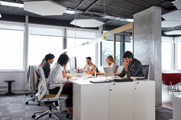 istock Male and female colleagues working in office 1207067704