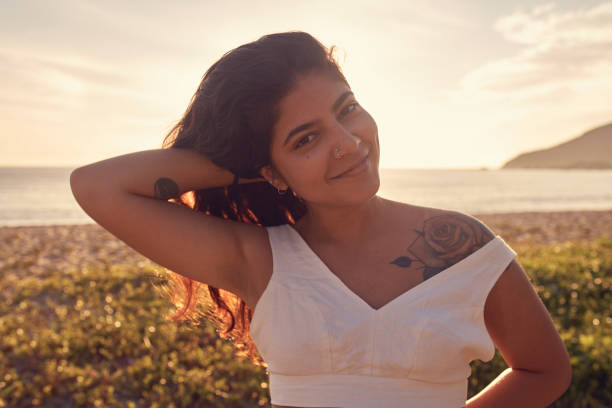 istock Woman at the beach 1207069016