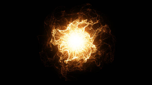 istock Golden energy particles wave abstract background. 1207071224