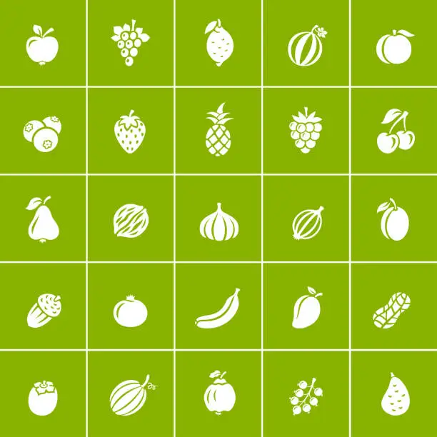 Vector illustration of Fruits Icon Set
