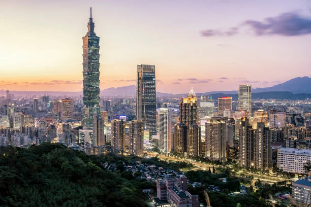 istock Taipei city panorama in Taiwan 1207071959