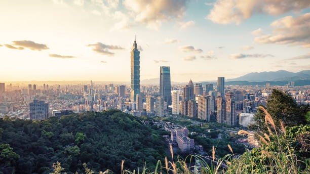istock Taipei city panorama in Taiwan 1207071963