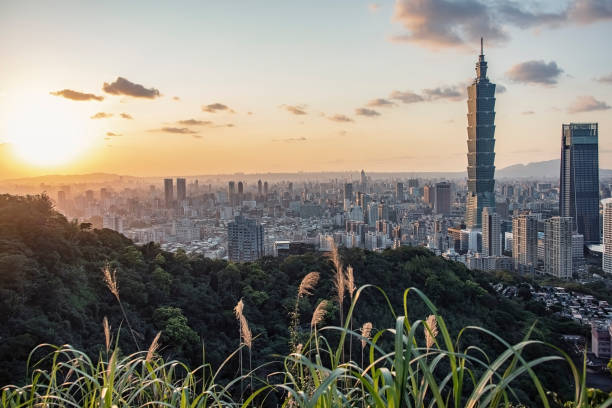 istock Taipei city panorama in Taiwan 1207071972