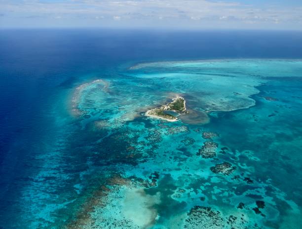 istock Views of Great Blue Hole and Lighthouse Reef in Belize 1207076916