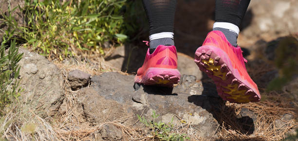 istock Trail running woman on mountain path 1207076993