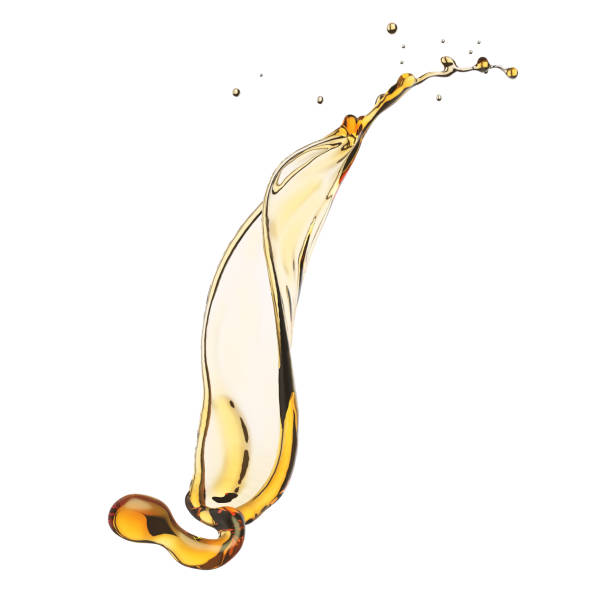 istock Olive or engine oil splash isolated on white background. 1207080484