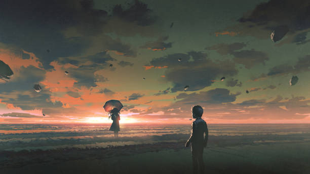 istock the boy meet the mysterious woman 1207080675