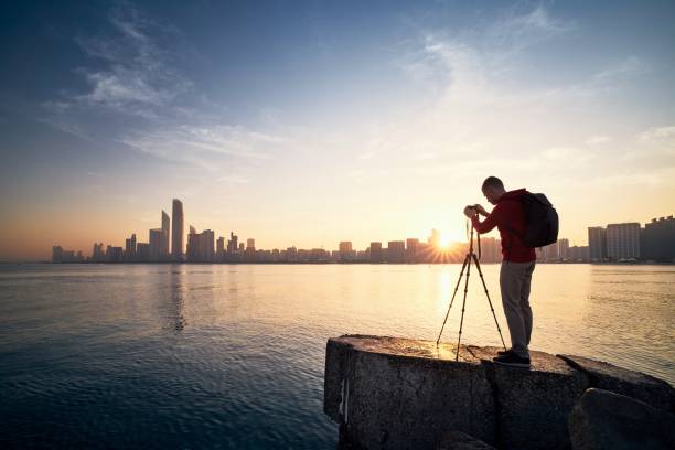 Photographer at sunrise