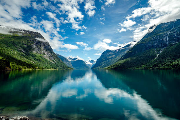istock lovatnet lake Beautiful Nature Norway. 1207085065