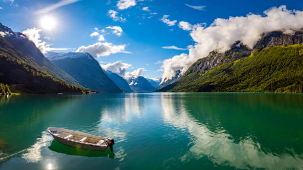 istock lovatnet lake Beautiful Nature Norway. 1207085123