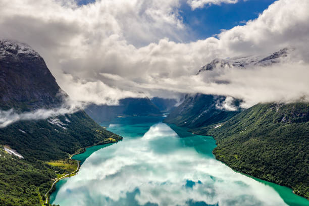 istock lovatnet lake Beautiful Nature Norway. 1207085163