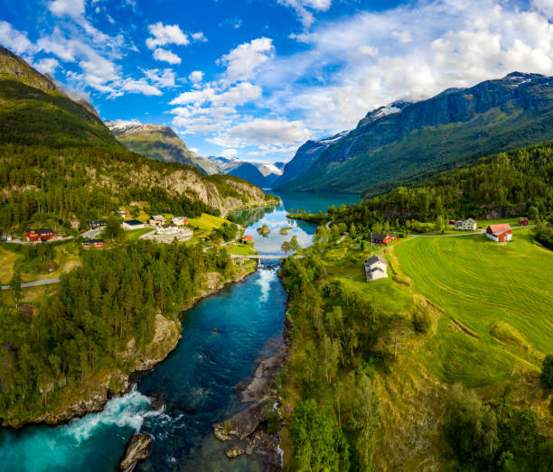 istock lovatnet lake Beautiful Nature Norway. 1207085166