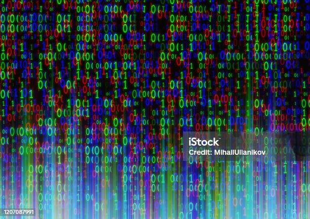 Software Code Multi Coloured Matrix Multicolored Code Background Stock Photo - Download Image Now ...