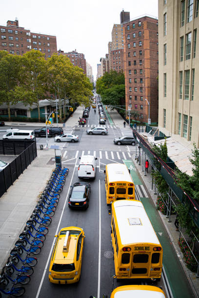 istock School bus on duty in New York City 1207090861