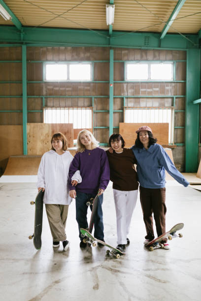 istock Group of skateboarders 1207092894