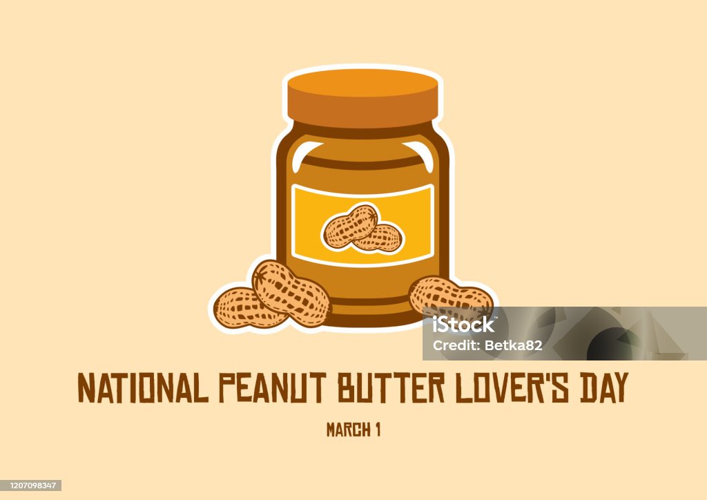 National Peanut Butter Lovers Day Vector Stock Illustration Download