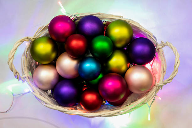 istock Christmas background and christmas balls 1207099063
