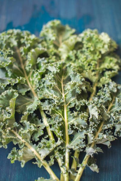istock Green Organic healthy fresh Kale or leaf cabbage 1207102058