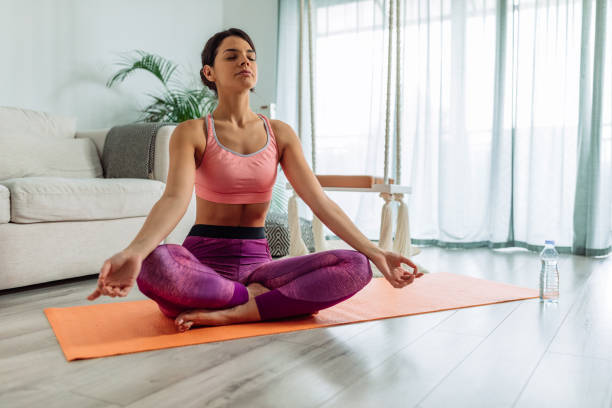istock Good things come to those who do yoga 1207103391