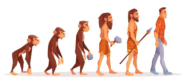 Ilustración de La Evolución Humana Escenifica El Concepto De Vector De  Dibujos Animados y más Vectores Libres de Derechos de Era prehistórica -  iStock