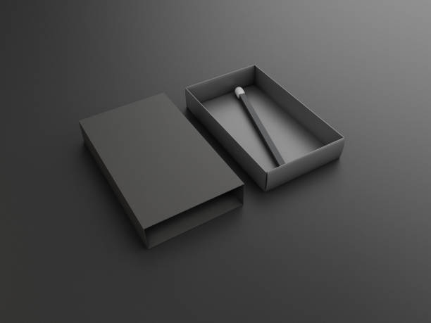 istock 3d rendering of top view matchbox on dark background 1207106159