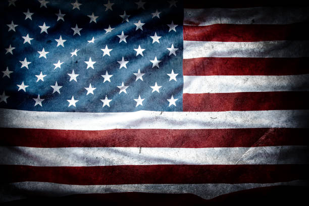 istock Grunge American flag 1207106623
