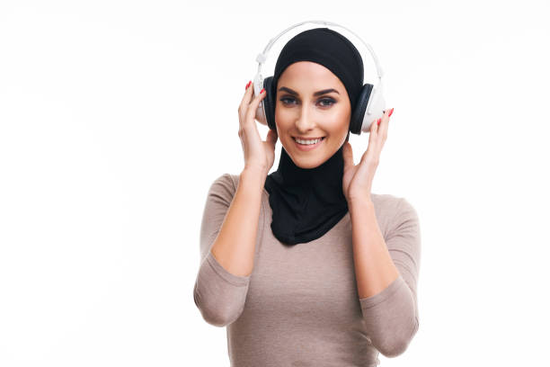 istock Muslim woman over white background 1207106660