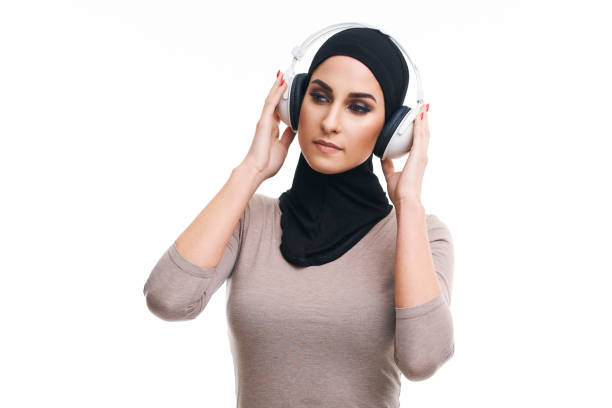istock Muslim woman over white background 1207108078