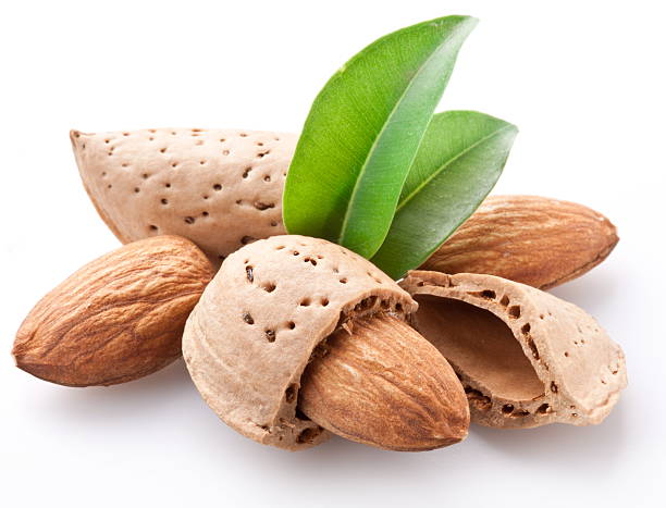 istock Close-up of shelled and unshelled almonds 120710894