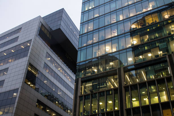 istock facade of a modern glass skyscraper 1207109735