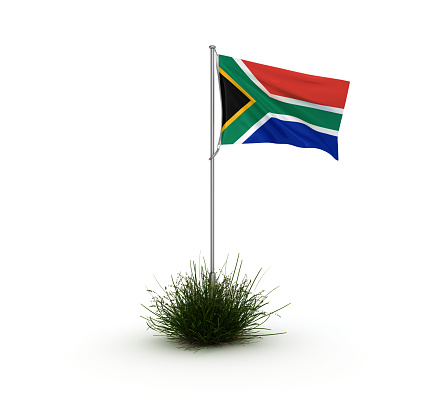 SOUTH AFRICAN Flag - 3D Rendering