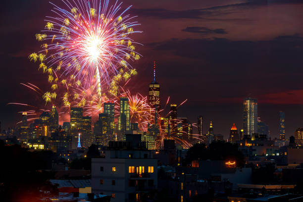 istock Fireworks over the Manhattan skyline celebrating Independence Day 1207112758