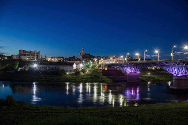 istock Panorama of Grodno at night 1207113078