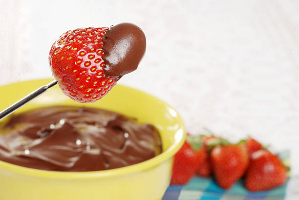 istock strawberry with chocolate fondue 120711513
