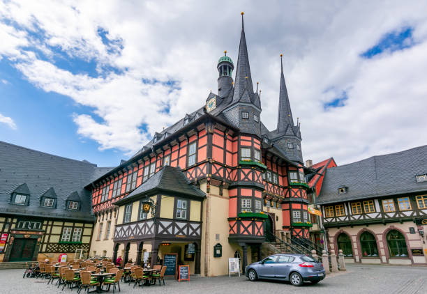 Wernigerode, Germany - May 2019: Town Hall on Market square