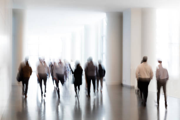 istock Motion blurred business people 1207120794