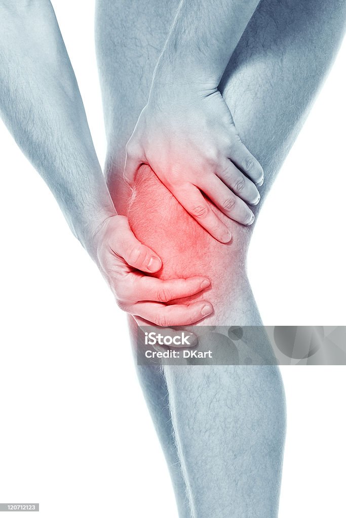 Dor de trauma knee. sports - Foto de stock de Dor royalty-free