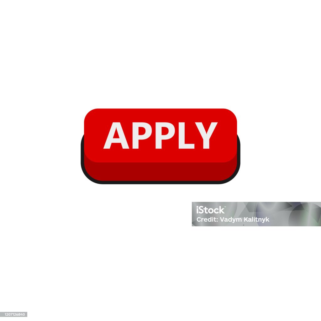 Apply Button Vector Cool Vector Apply Button With Cursor In Flat Design Ideal For Web Form ...