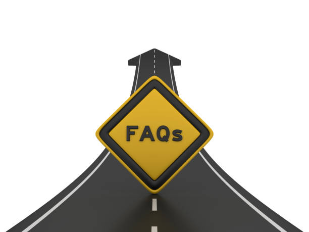 istock Road Arrow with FAQs Road Sign - 3D Rendering 1207127088