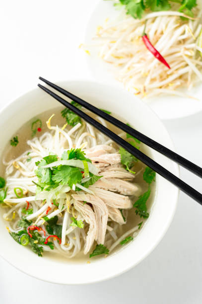 istock Vietnamese pho soup top view from above. 1207132876