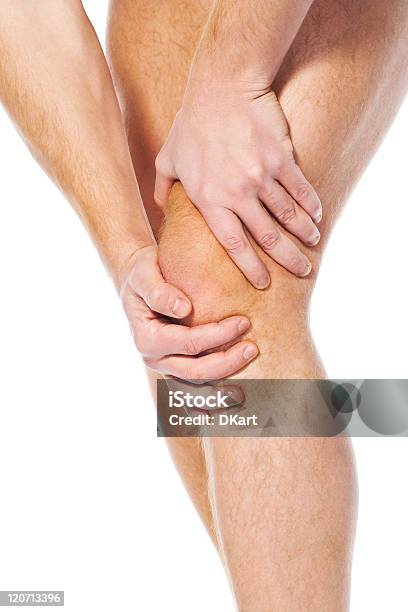 Dolor En Un Traumatismo Knee Deportes Foto de stock y más banco de imágenes de Adulto - Adulto, Anatomía, Angustiado