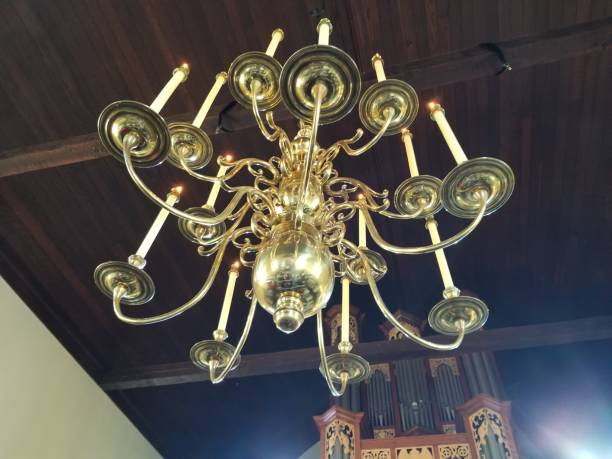 Dramatic chandelier stock photo