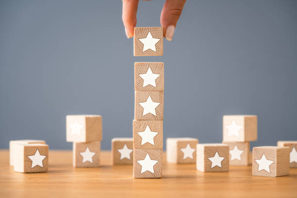 istock The best rating, Five star symbol. 1207136857