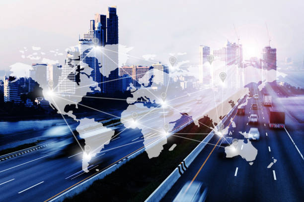 istock The world logistics , there are world map with logistic network distribution on background and Logistics Industrial Container Cargo freight ship for Concept of fast or instant shipping 1207136910