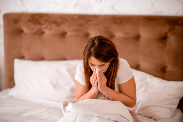 istock Flu season's coming knocking 1207137144